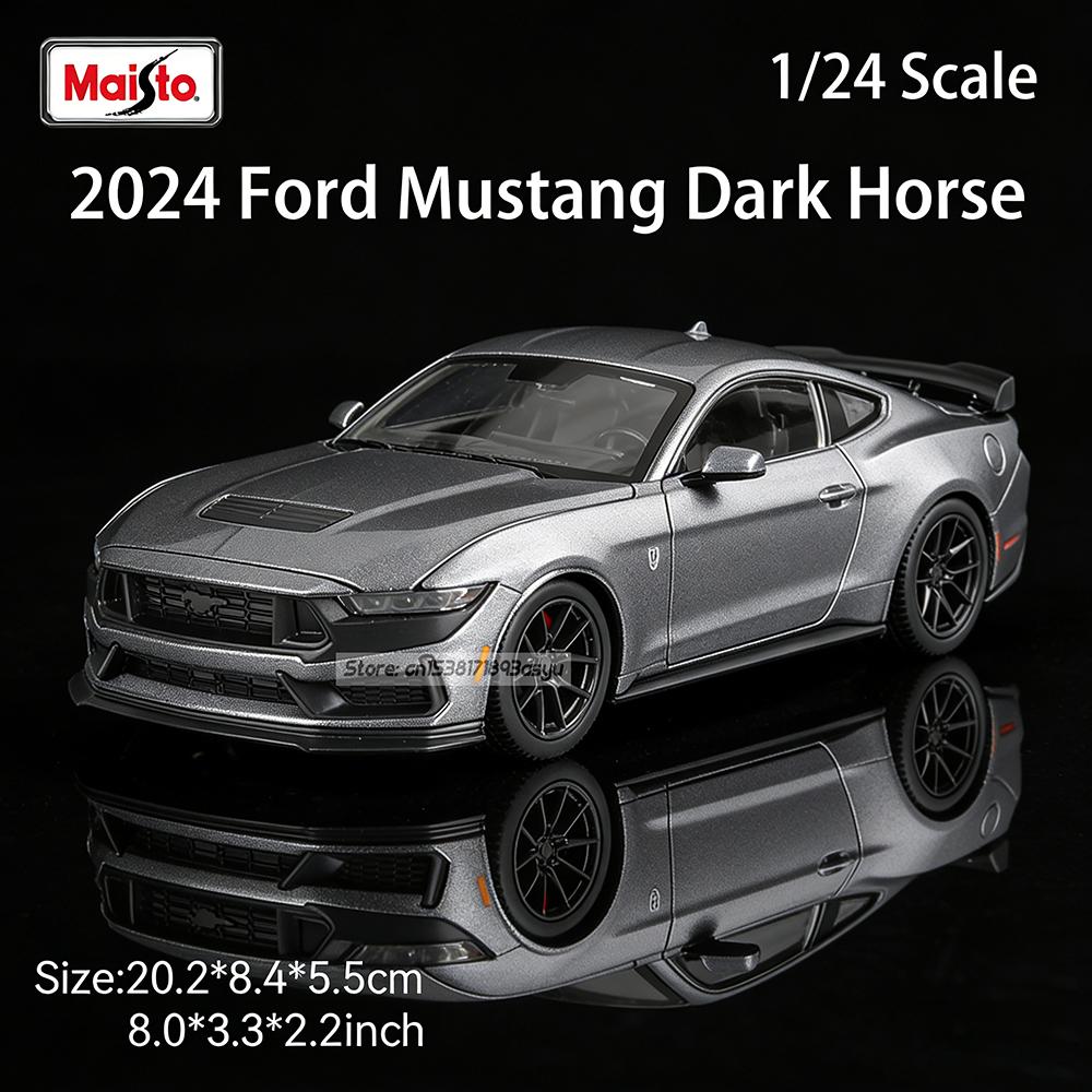 Maisto 1:24 2024 Ford Mustang Dark Horse Alloy Car Model Crafts Decoration Collection Toy Tools Gift Models
