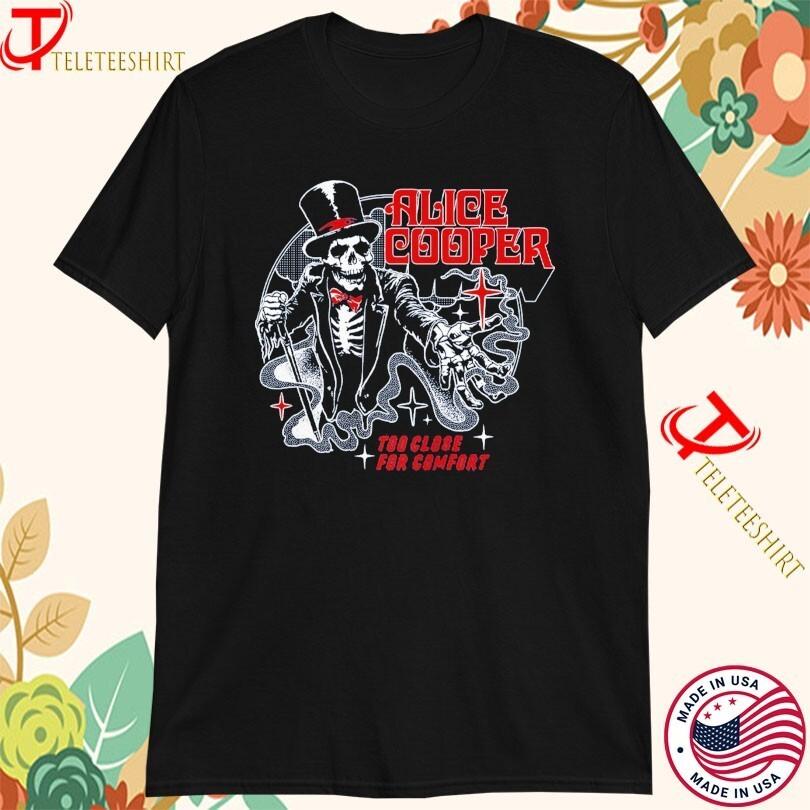 Alice Cooper Too Close For Comfort Ringmaster Tour 2026 Skeleton T-shirts XL