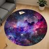 1pc Space Nebula Round Chair Mat Area Rug - Non-Slip, Floor Mat for Office, Bedroom, and Indoor Decor C1118243