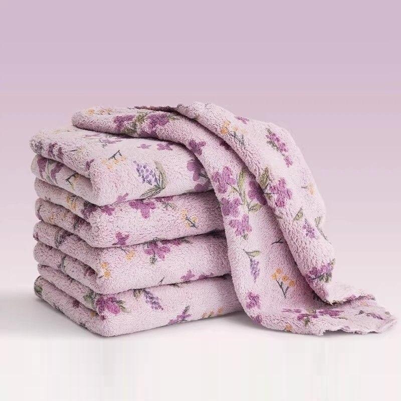 

10PCS Dishcloth Kitchen Dish Cloths Non-Stick Oil Highly Absorbent Fast Drying Reusable Kitchen Towels For Cleaning Cloth фиолетовый