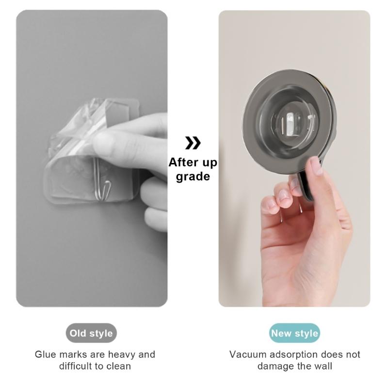 Stable Suction Cup Hook for Storage Not Drill Installation ABS Wall Hook Vacuum Suction Hook Simple Install for Home