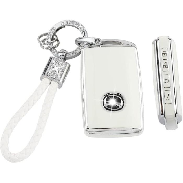 PIFOOG Key Fob Cover For Cadillac SRX CTS CT6 XTS XT5 XT6 XT4 ATS Accessories TPU 5 Button Keys Case Shell Protecor Glitter Car Keychain Girly Women