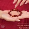 Genuine Cinnabar Hexagonal Bracelet for Men & Women - Three Horse Year Design