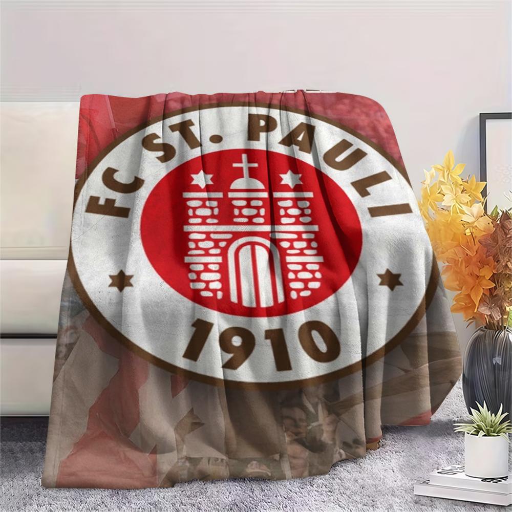 1PC Custom Name St.Pauli Patterned Flannel Blanket Suitable For All Seasons for Home Decor Warmth and Comfort Gifts Holiday Present