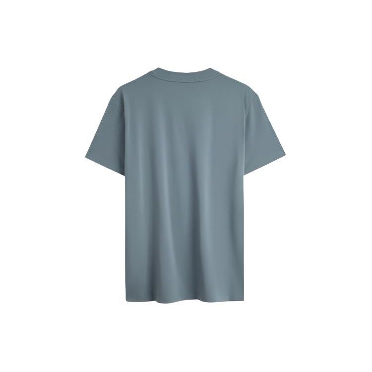 Calvin Klein T-shirt da Uomo con Girocollo a Maniche Corte e Motivo Logo Ricamato Grigio Verde J324899-CFQ
