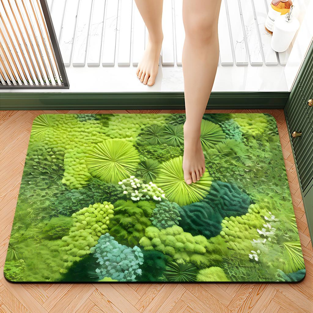 Entrance Entrance Bathroom Moss Carpet Non-slip Bathroom Water-absorbent Foot Mats Diatomite Floor Mats