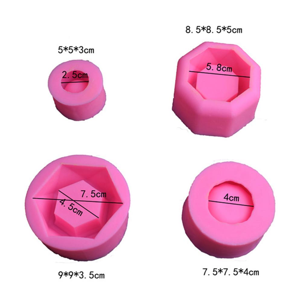 Silikon-Blumentopf-Formen für Kunsthandwerk, polygonale Gussformen, DIY-Sukkulenten-Blumentopf, Tonform, 3 Stile, Betonform