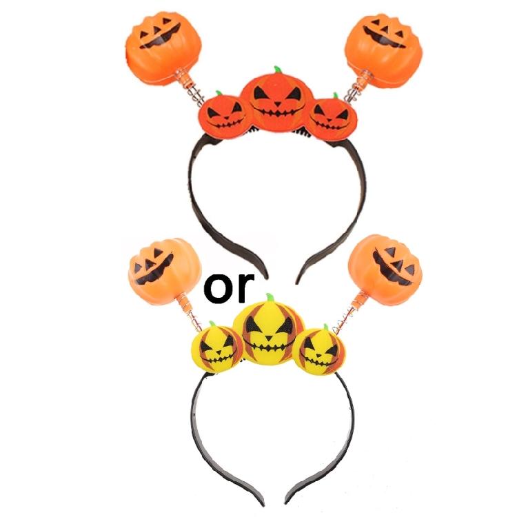 

Halloween Glowing Headband Pumpkin Skull Headband Novelty Decoration Accessories