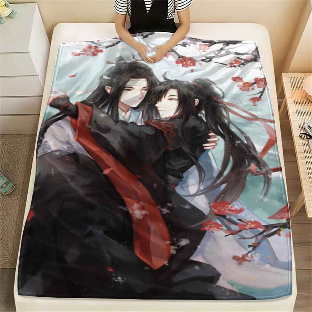 1 ST Grandmaster of Demonic Print Flanellen Deken, Hoge Kwaliteit Alle Seizoenen, Woondecoratie, Warmte en Comfort, Perfect voor Kerstcadeaus