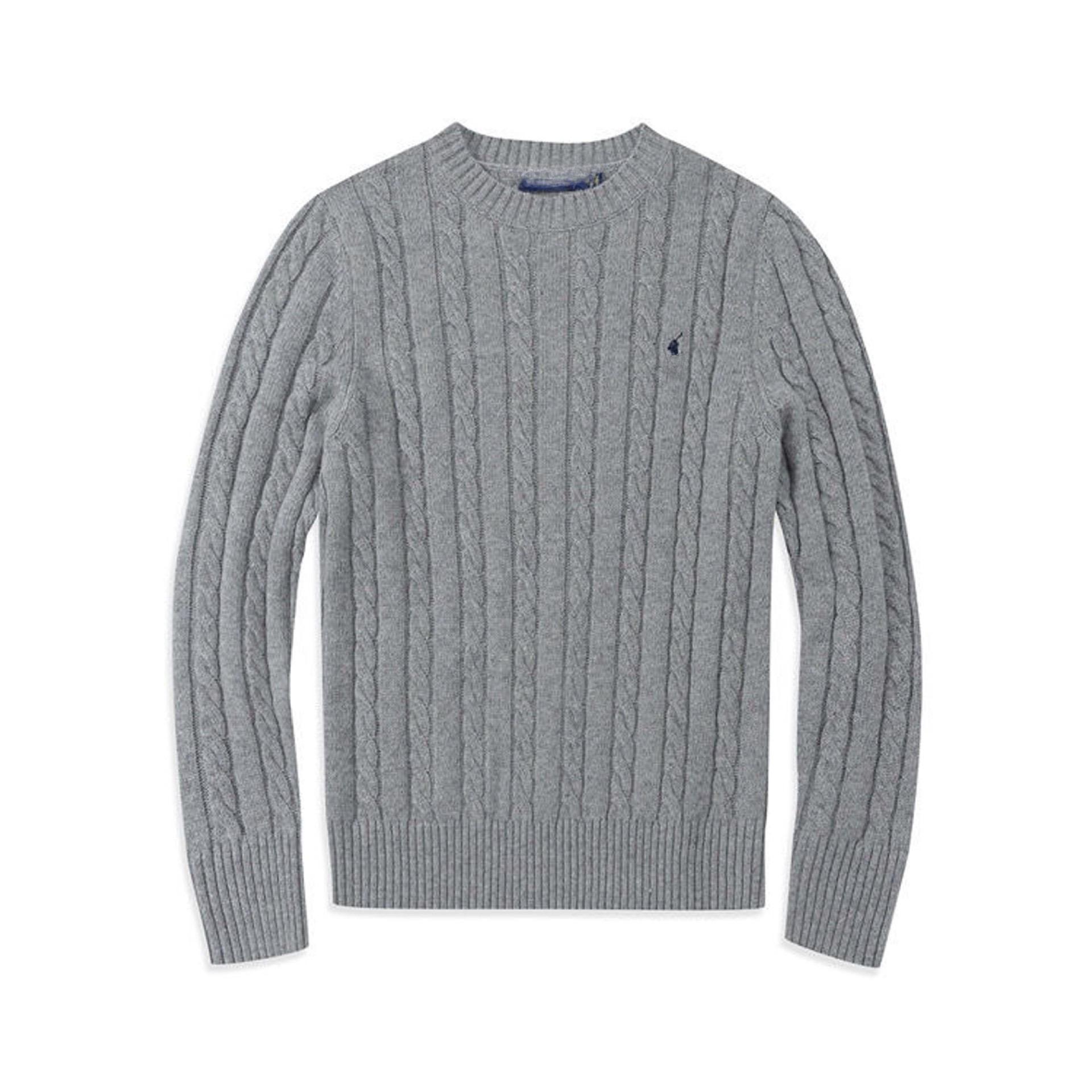 

RogueWave Round Neck Pullover Fashionable Top Pony logo Knitted Sweater Casual Sweater Men Clothing Autumn/winter L сірий