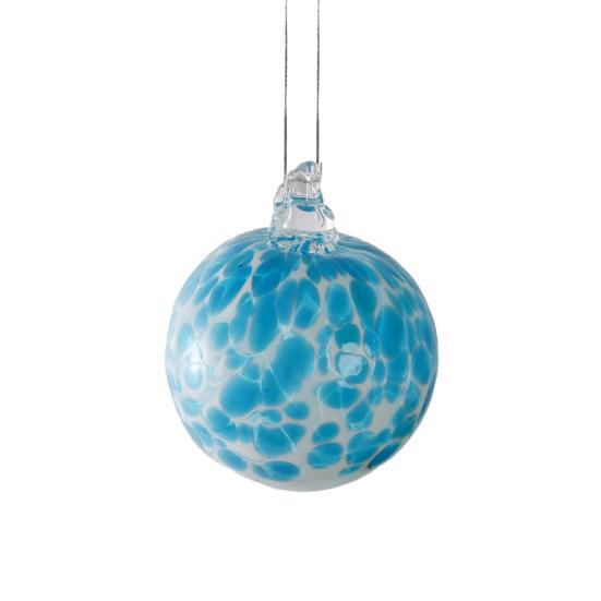 Yousheng Christmas Pendant Glass Sphere Transparent Glass Hand-Painted Xmas Tree Festive Balls Home Decor Accent