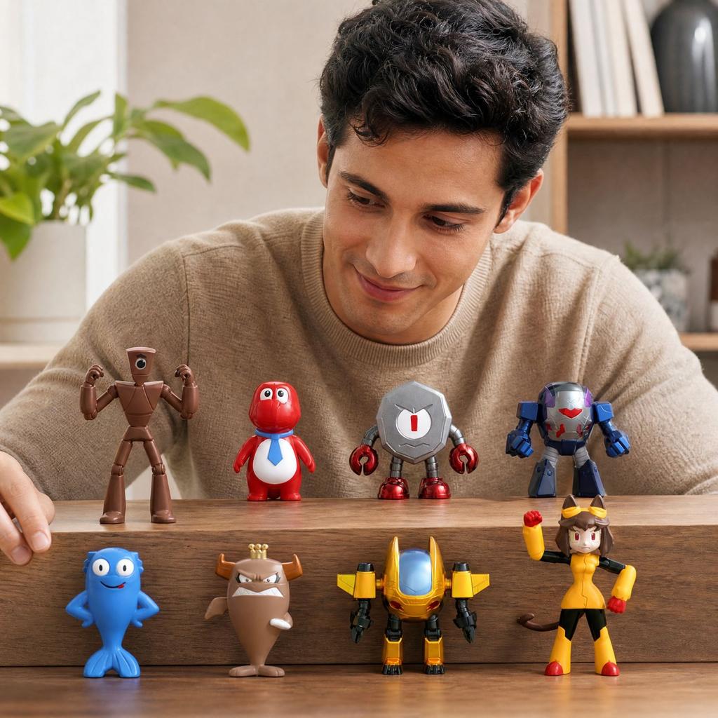 Non-Poseable Action Figure Model Toy for Boys and Girls Collectible Desk Display Decor