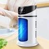 Compact Design Air Cooler Fan Water Mist Atomization Low-Noise Operation Portable Air Conditioner Dual Fan Heads for 5V/2A