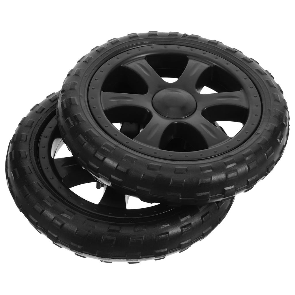 2Pcs Shopping Cart Wheels Replacement Heavy Duty Plastic Wheels for Grocery Trolley Foldable Cart Wheel Parts Smooth Rolling