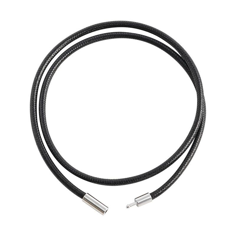 Collana in Pelle Nera con Chiusura, 3mm 50cm, Accessorio per la Creazione di Gioielli