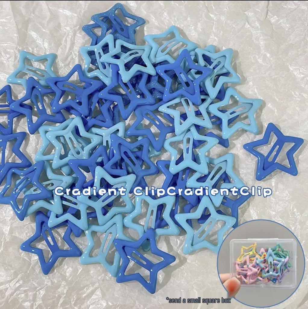 Y2K Star Hair Clips: Cute Five-Pointed Star Accessories for Kids' Side Bangs.
