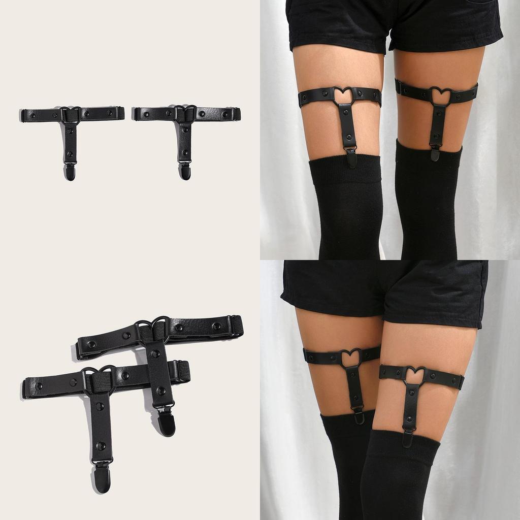 Ring Punk Leg With Heart Detail And Adjustable Fit For Cosplay And Wear Fashion