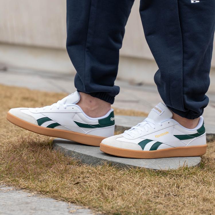 Reebok Smash Edge S Versatile Comfortable Simple Training Shoes Thin Sole Low Top Skate Shoes Unisex Sneaker White Green 100216488