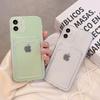 Ins Korea Transparente Kartentaschenhalter-Telefonhülle für iPhone 11 12 13 14 15 Pro Max Klarer Kameraschutz Stoßfeste weiche Abdeckung
