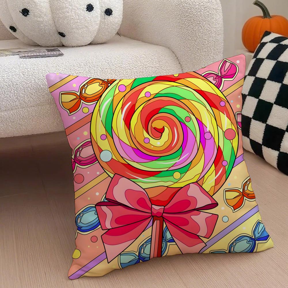 CCandy Cushion Cover Throw Pillow Cover Hidden Button Durable Polyester Chair Cushion