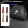 W128W127Car Seat Pillow Cover Auto Headrest Protective Shell For VW Polo Golf T5 Caddy T4 Touran Golf GTI Passat Scirocco GTD