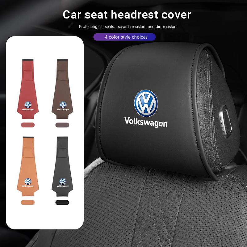 T25Car Seat Pillow Cover Auto Headrest Protective Shell For Volkswagen VW Polo Golf T5 Caddy T4 Touran Golf GTI Passat Scirocco GTD
