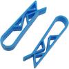16PCS Garbage Can Clip Plastic Non Slip Fixing Clip Simple Clip Holder Blue 56.8x10.4mm Used for Hotel Restaurant Family Kitchen Garbage Bag Clip