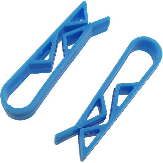16PCS Garbage Can Clip Plastic Non Slip Fixing Clip Simple Clip Holder Blue 56.8x10.4mm Used for Hotel Restaurant Family Kitchen Garbage Bag Clip