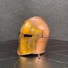 Copper Barbute Helmet with Faceplate, Battle Ready Knight Armor for SCA, LARP Medieval Warfare