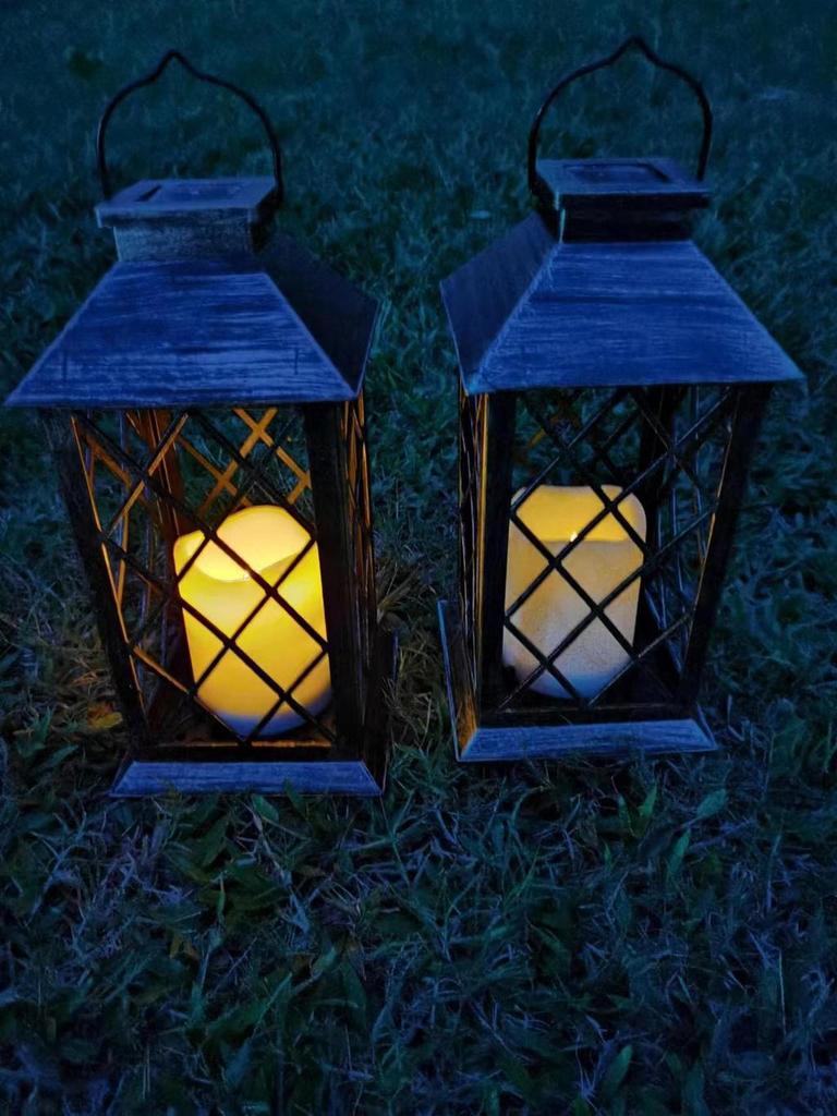 Vintage Outdoor Solar Lanterns With Led Light For Garden Lawn Decor