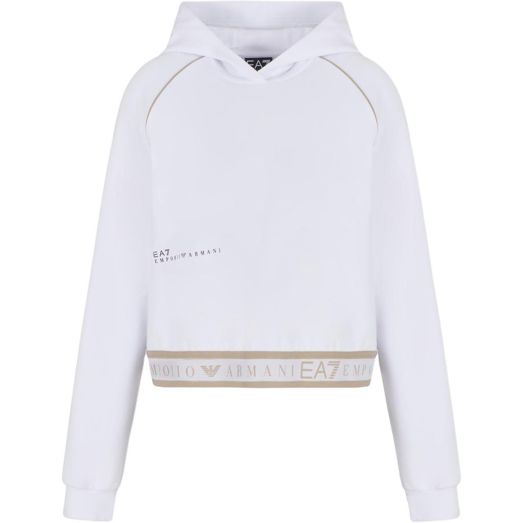 Emporio Armani EA7 Hooded Logo Long Sleeve Sweatshirt Women Sweatshirt 7W000277-AF12501-U0002