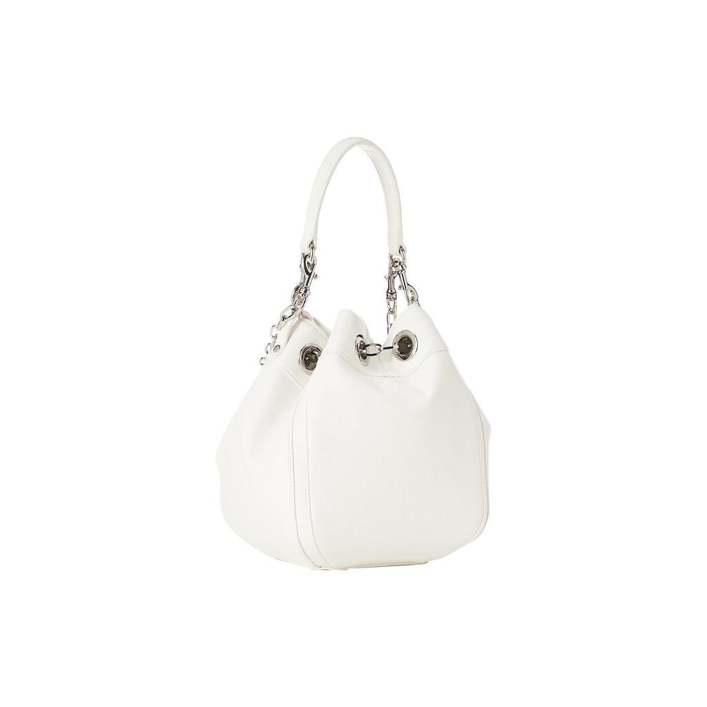 Vivienne Westwood Chrissy Detachable Strap Polished Hardware Studded Bucket Bag Women Shoulder Bag White 43020001S000DPF
