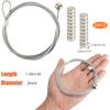 2Pcs Photo Hanging Wire and 24Pcs Mini Magnets, 1.5m(4.9ft) Stainless Steel Magnetic Photo Rope for Bedroom, Office, Wall Home Decor
