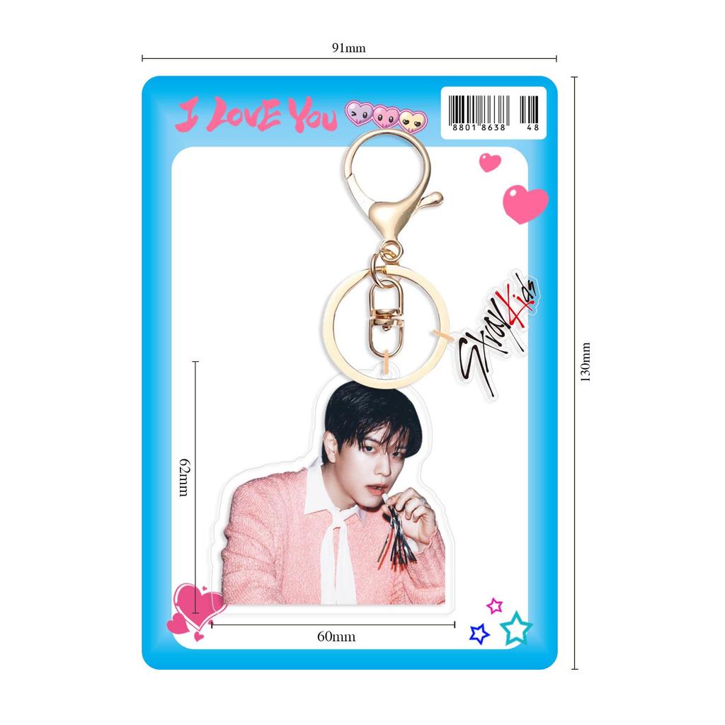 Stray Kids 'DO IT' Star Support Double-Sided Acrylic Pendant Keychain DIY