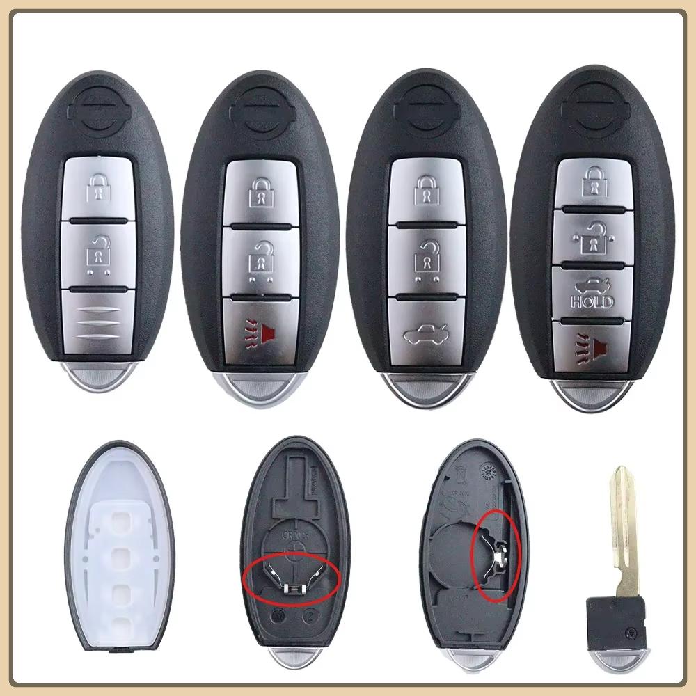 2 3 4 5 Buttons Auto Key Fob Remote Cover Housing Housing Fit For Nissan Altima Maxima Sunny Rogue Teana Sentra Versa Murano No Logo Sticker