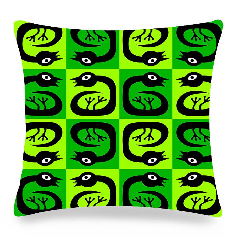 Home Decor Colorful Patterns Decorative Digital Print Pattern Cushion Cover Suitable for Sofa Bedroom Car Pillow Cover