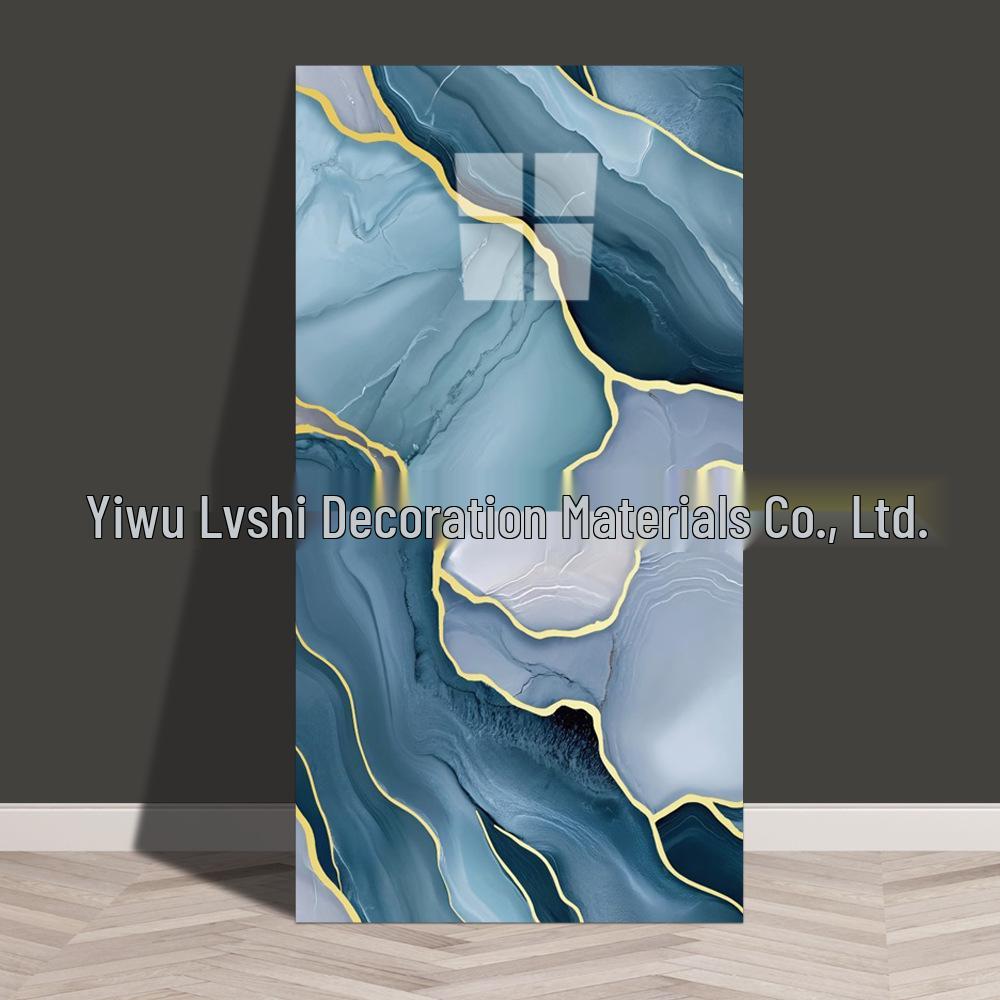 Waterproof Marble Imitation Tile Wall Sticker for Kitchen Renovation - Oil & Moisture Resistant, Self-Adhesive Decor.