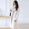 Winter Coat Women Double Breasted Overcoat Thermal Long Sleeves Loose Fit Turn Down Collar Pockets Pure Color Commuting Dating