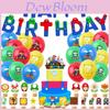 Super Mario Feliz Aniversário Decorações de Festa Banner Balão Cake Topper
