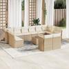 Vidaxl 13-Cz. Garden Furniture Set With Cushions, Beige, Poly Rattan