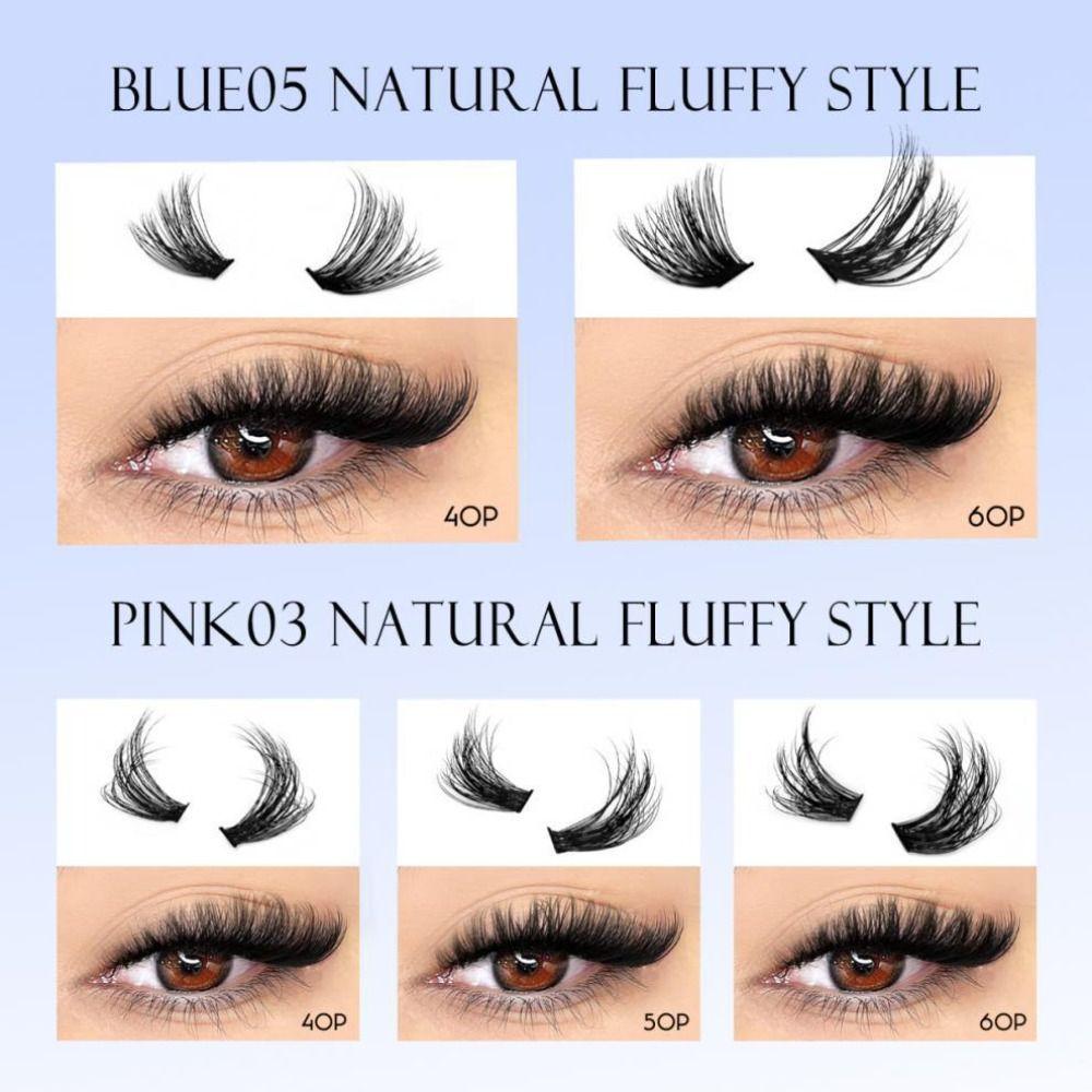 Natural Look 3D Faux Mink Lash Wispy Style DIY Lash Extension Kit  Makeup Enhancement