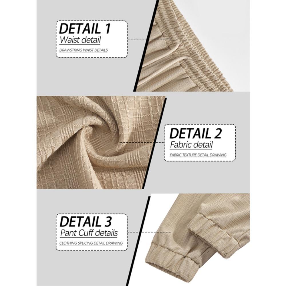 Men's Casual Cargo Pants Multi-Pocket Outdoor Hiking Work Drawstring Pants for Spring Autumn Travel Camping