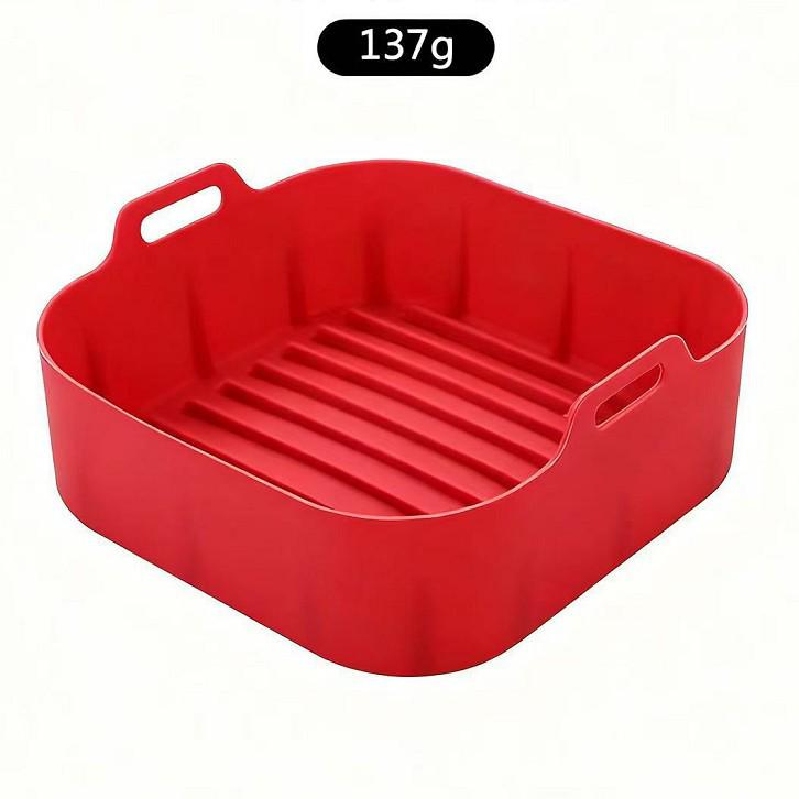 8-Inch Square Silicone Baking Pan and Mat for Air Fryer & Microwave Oven