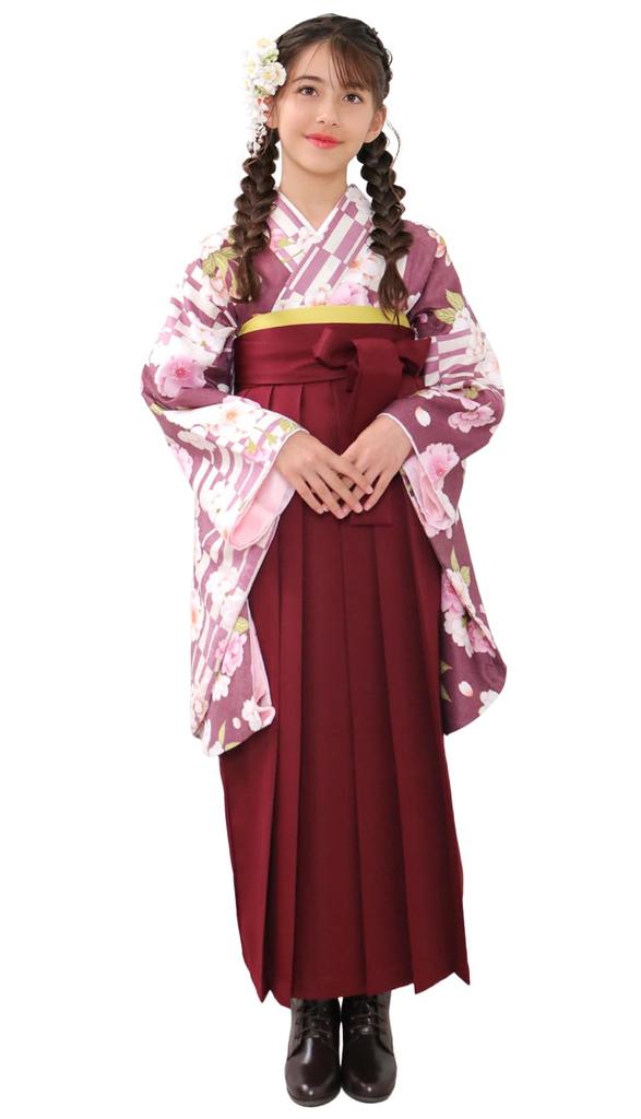 Hakama Graduation Elementary School Graduation Ceremony Elementary School Hakama Hakama Gorgeous Junior Beautiful Red Cherry Hakama String Bottom