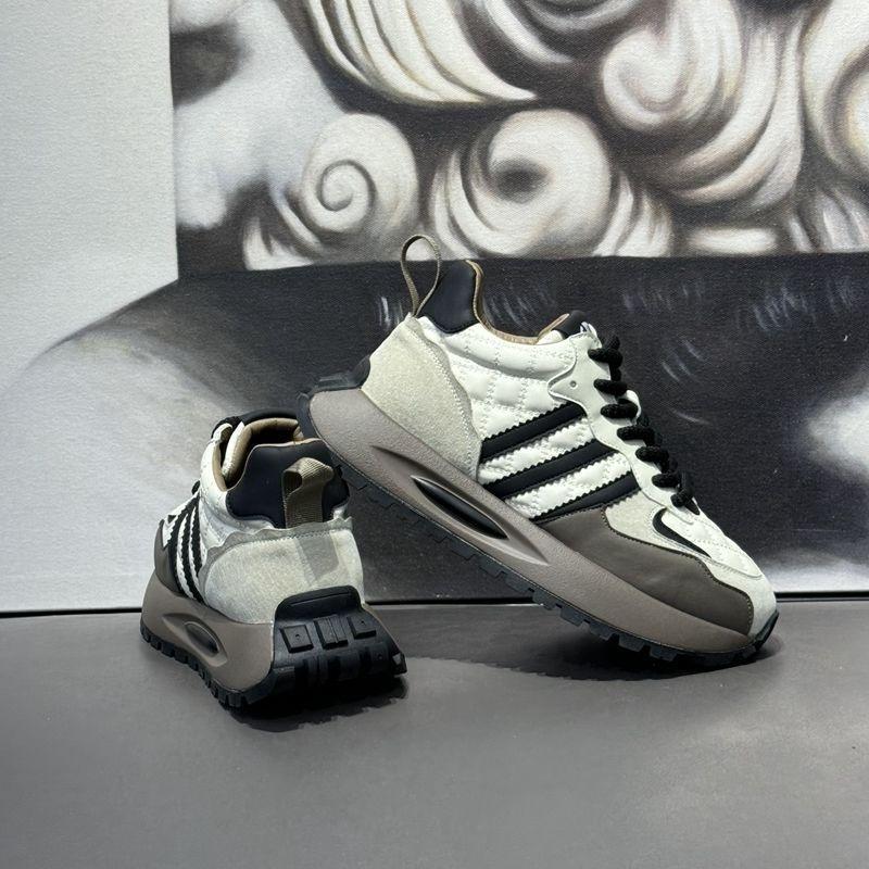 Herren Retro Plateau-Sneaker Patchwork Schnürschuhe Freizeit-Schuhe Rutschfeste Laufschuhe