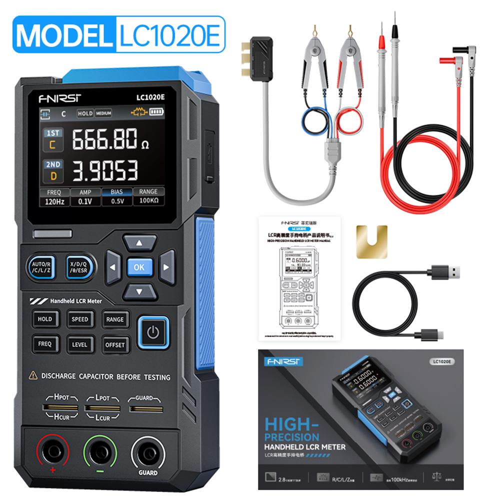 

FNIRSI LC1020E LCR Meter High Precision Wide Range Measurement Digital Bridge Tester For Inductance Capacitance Resistance FNIRSI LC1020E
