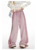 American Retro Stripe Sweatpants Women 2025 - Spring/Autumn Casual Wide Leg