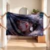 Prinzessin Mononoke (1) Flaneldecke ein weicher Akzent für Schlafzimmer und Wohnzimmer und ein gemütliches Zuhause-Geschenk