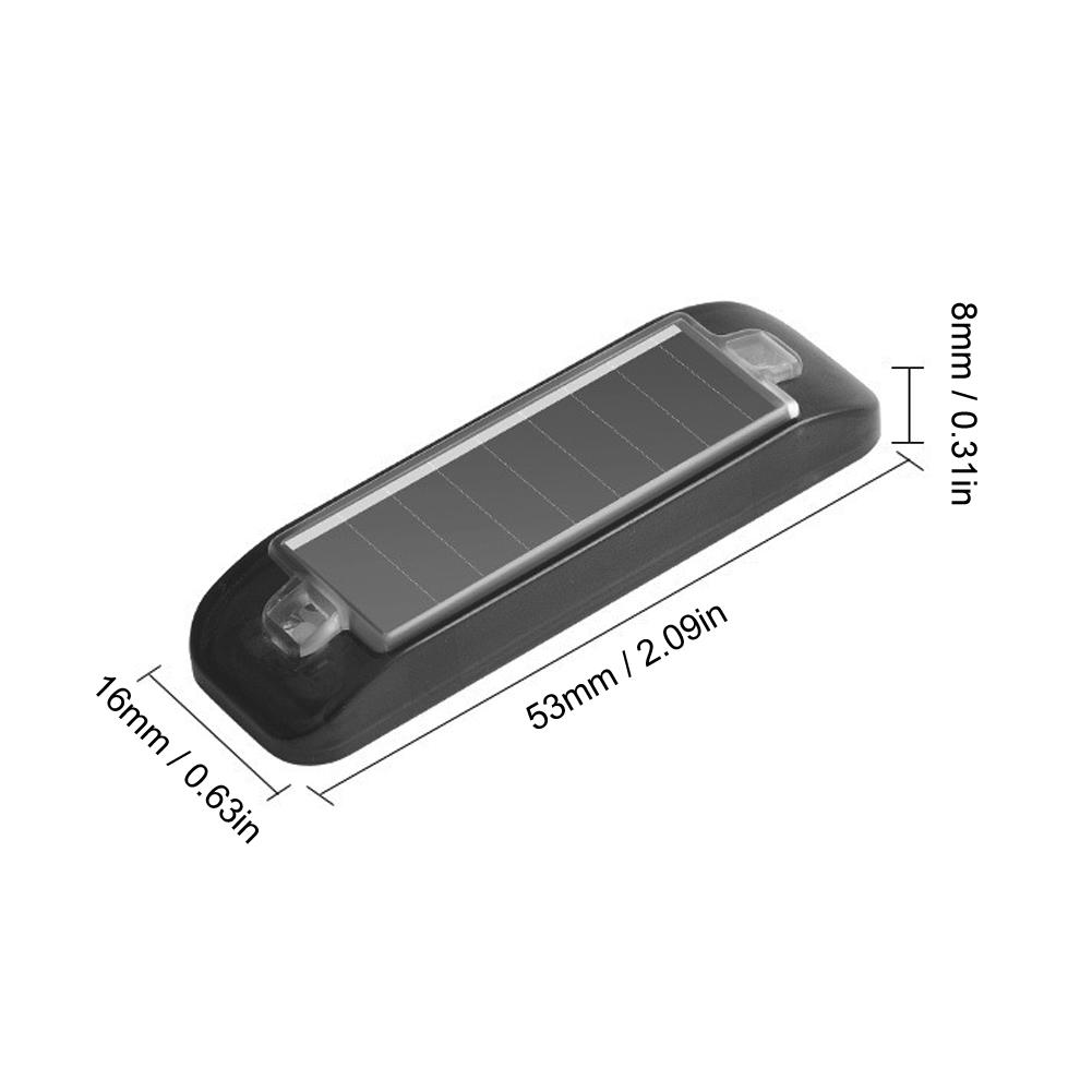 Solar Powered Car Warning Light LED Red-Blue Strobing Signal Solar Flashing Light for Bike Motorcycle Scooters