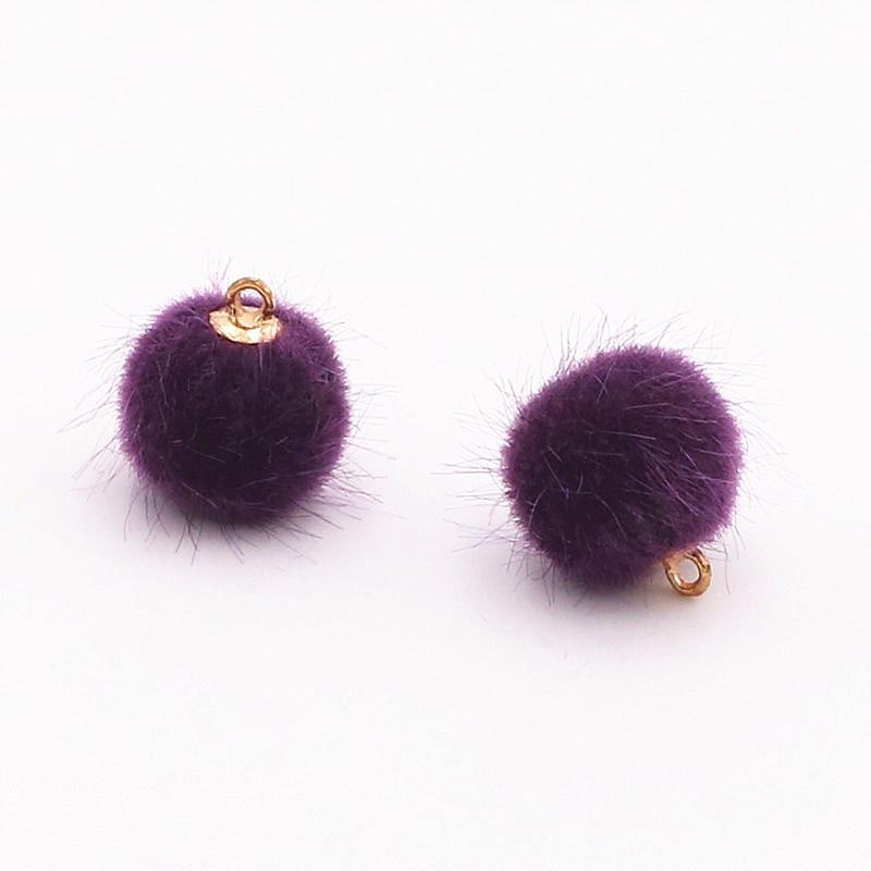 DIY Ornament Accessories 10pcs Key Ring Accessories Clothing Hair Accessories Earrings Eardrops Accessories Pendant Materials Mink Fur Ball